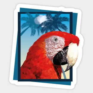 Scarlet macaw Sticker